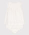 Baby-Kleid mit Bloomers in Broderie Anglaise weiss MARSHMALLOW