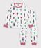 Kinder-Pyjama aus Molton mit Weihnachts-Motiv weiss/vielfarbig