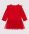 Baby-Kleid aus Molton und Tüll rot TERKUIT
