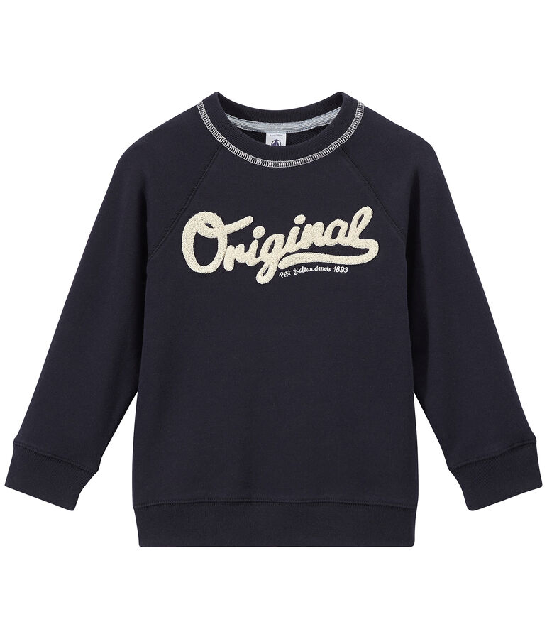 Jungen-Sweatshirt aus Molton blau