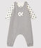 Zweiteiliges Baby-Set aus Doppeljersey weiss MARSHMALLOW/blau SMOKING