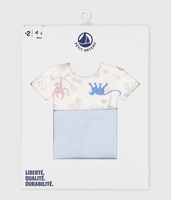 2er-Set kurzärmelige T-Shirts aus Baumwolle für Mädchen variante 1