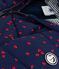 Gemusterte Baby-Winterjacke blau SOIR/ MILK