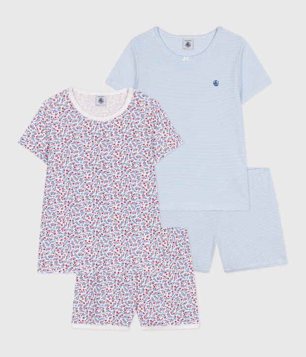 2er-Set Kinder-Kurzpyjamas aus Baumwolle vielfarbig