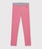 Kinder-Leggings aus einfarbiger Baumwolle rosa