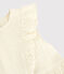 Kleid aus Bio-Baumwollgaze für Mädchen weiss MARSHMALLOW