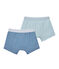 Einfarbige Jungen-Boxershorts im 2er-Set weiss LOT