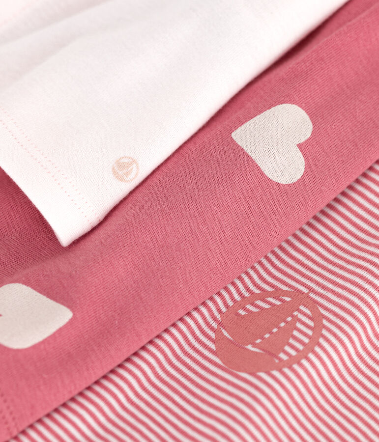 2-teiliges Baby-Set aus Baumwolle, einfarbiger Cardigan und gemustertes Kleid rosa/vielfarbig