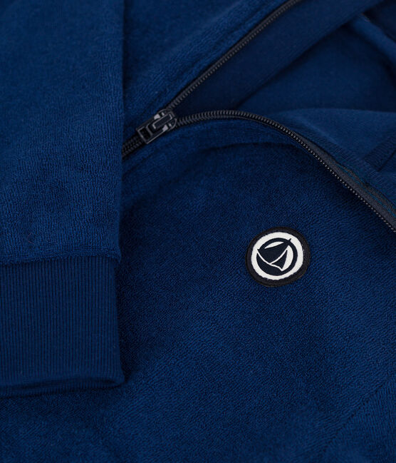 Kapuzen-Sweatshirt für Mädchen und Jungen blau MEDIEVAL