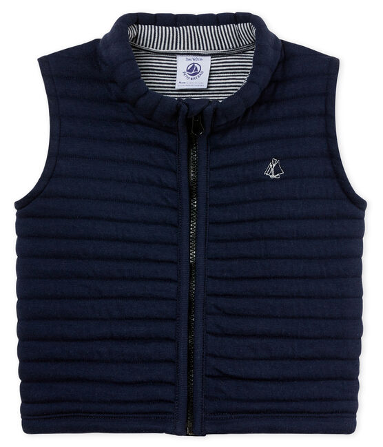 Ärmelloser baby-blouson aus gestepptem doppeljersey jungen blau SMOKING