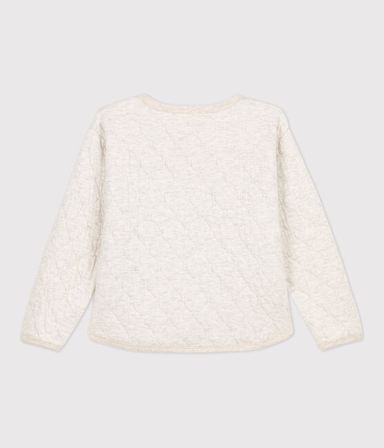 Kinder-Cardigan aus Doppeljersey für Mädchen beige MONTELIMAR CHINE