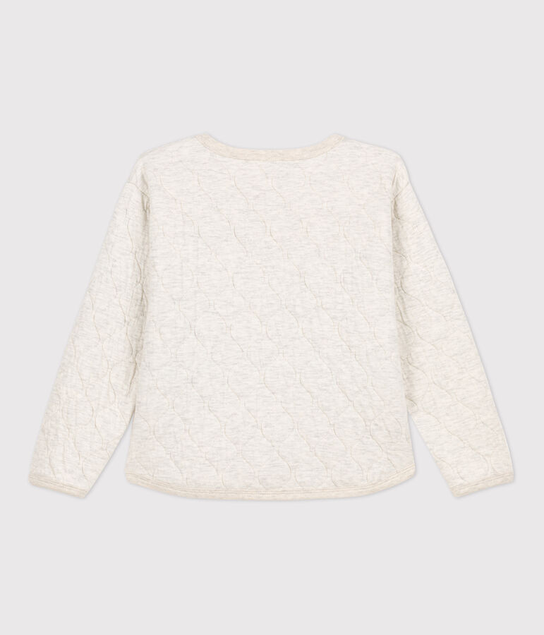 Kinder-Cardigan aus Doppeljersey f&uuml;r M&auml;dchen beige MONTELIMAR CHINE