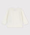 Baby-Cardigan, Strickgewebe aus Baumwolljersey/Leinen, Mädchen weiss MARSHMALLOW