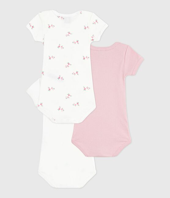Set kurzärmeliger Baby-Bodys aus Baumwolle mit Blumenmuster variante 1