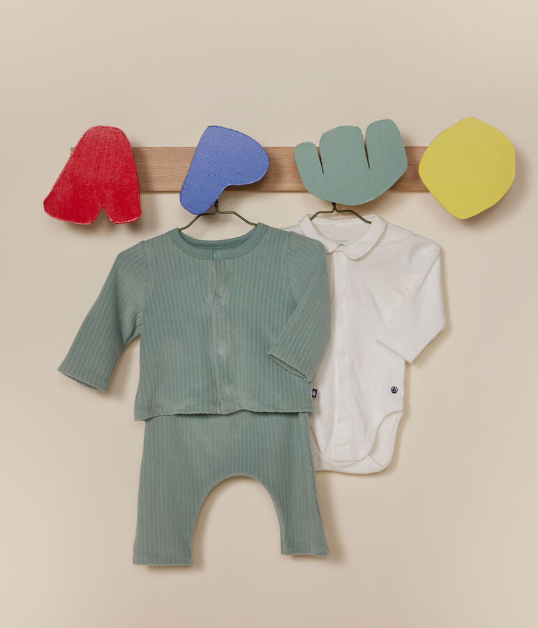 3-teiliges Baby-Set aus Nicki gr&uuml;n