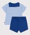 2-teiliges Baby-Set aus Baumwolle, T-Shirt mit Matrosenkragen blau MILK/ PERSE