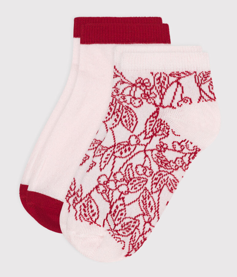 2er-Set Kinder-Socken aus Baumwolle mit Blumenmotiv f&uuml;r M&auml;dchen vielfarbig