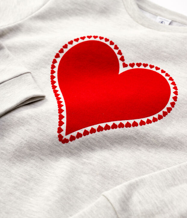 Kinder-Sweatshirt aus Molton f&uuml;r M&auml;dchen / Jungen BELUGA CHINE