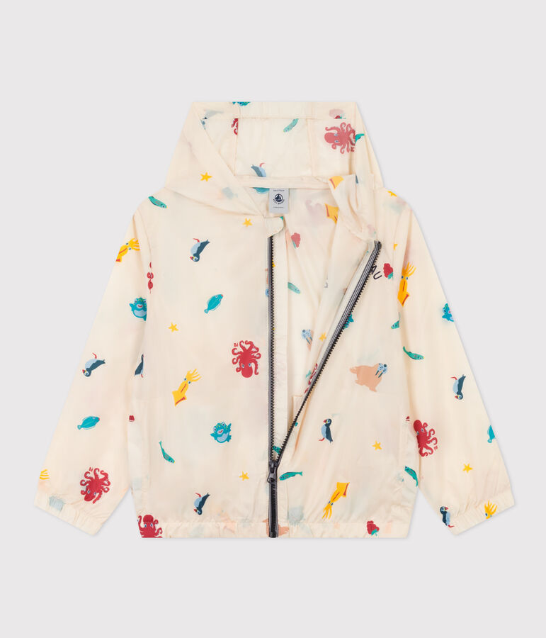 Kinder-Windjacke aus recycltem Material naturfarben/vielfarbig