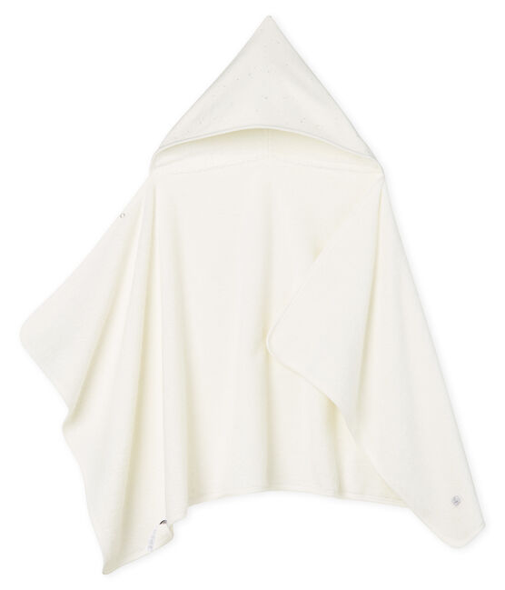 Baby-Badecape aus Frottee weiss MARSHMALLOW