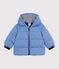 Baby-Winterjacke aus einfarbigem Polyester blau