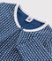 Kinderpyjama aus Doppeljersey mit Herzchen-Print für Mädchen blau MAJOR/weiss MARSHMALLOW