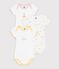 Lot de 3 bodies manches courtes en coton vielfarbig