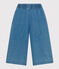 Kinder weite-Hose aus leichtem Denim für Mädchen blau DENIM CLAIR