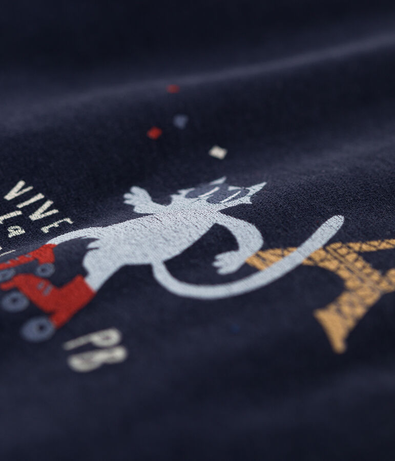 Baby-Strampler Paris aus Nicki blau SMOKING