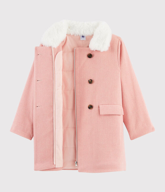 Mantel aus Wollstoff für Mädchen rosa ROSE