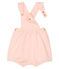 Kurze Baby-Latzhose aus Molton für Mädchen rosa MINOIS
