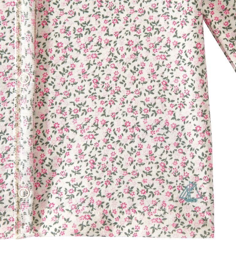 Bedruckter M&auml;dchen-Cardigan weiss/vielfarbig