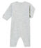 Baby Jungen Strampler ohne Fuß. grau POUSSIERE/weiss MARSHMALLOW