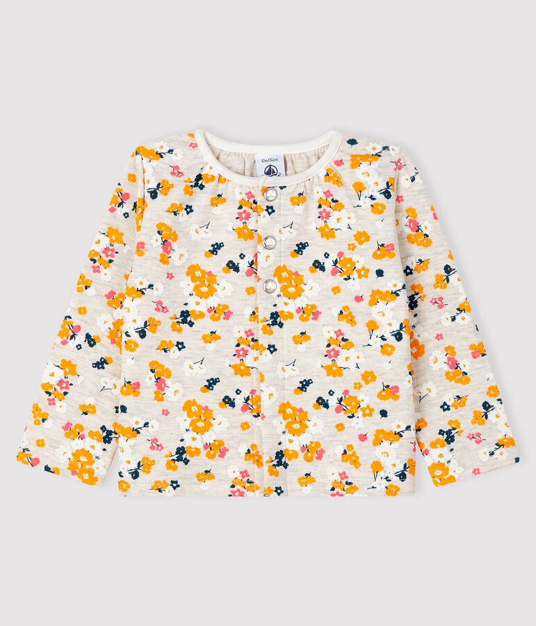 Baby-Cardigan aus Doppeljersey f&uuml;r M&auml;dchen beige/vielfarbig