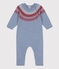 Langer Baby-Overall in Jacquardstrick aus einer Wolle-/Baumwollmischung ROVER/ MULTICO