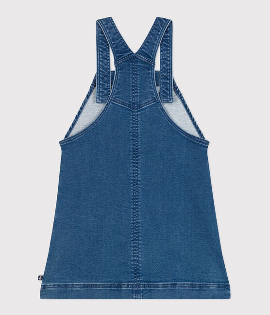 Kinder-Latzkleid aus Denim für Mädchen blau BLEU DELAVE