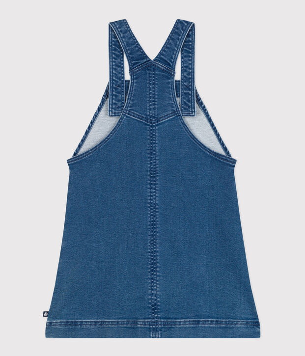 Kinder-Latzkleid aus Denim f&uuml;r M&auml;dchen blau