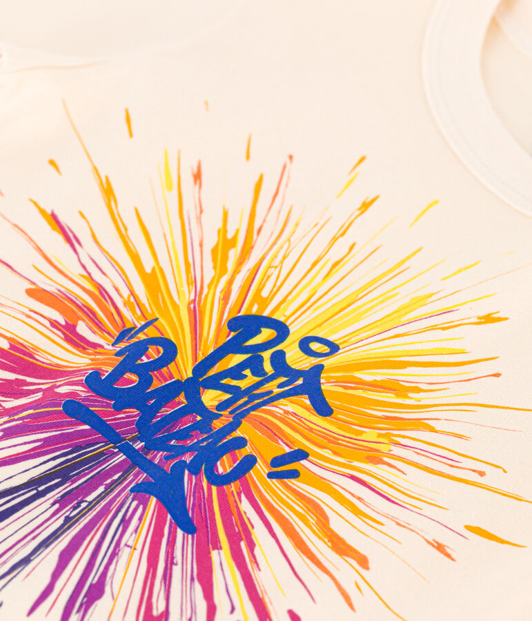 Kurz&auml;rmeliges T-Shirt aus Baumwolle f&uuml;r Kinder/Jungen naturfarben/vielfarbig