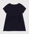Kurzärmeliges Baby-Kleid aus Baumwolle blau SMOKING