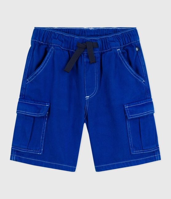 Kinder Cargo-Bermuda aus Baumwolle blau SURF