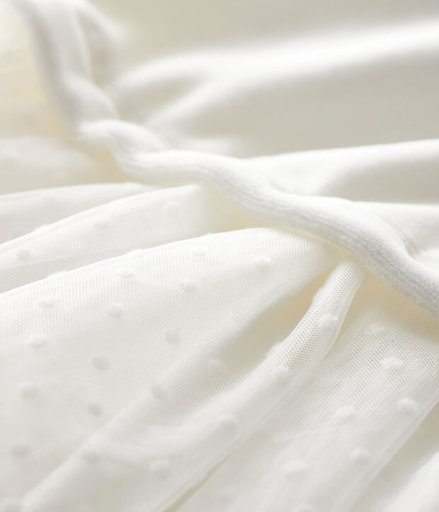 Lang&auml;rmeliges Baby-Kleid f&uuml;r M&auml;dchen weiss