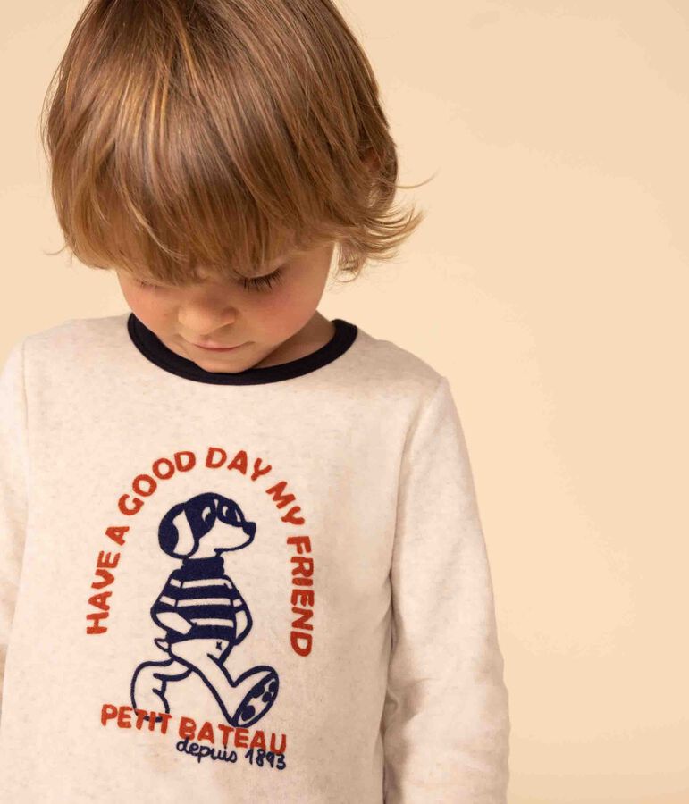 Kinderpyjama aus Nicki blau/vielfarbig