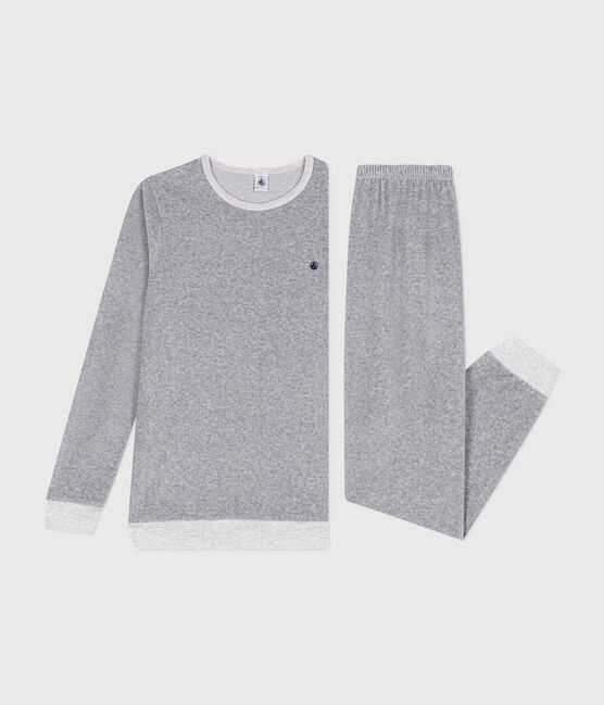 Einfarbiger Pyjama aus Nicki für Kinder CALCE = FUMEE CHINE