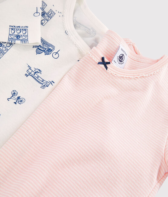 2er-Set kurzärmlige T-Shirts mit Paris-Print für kleine Mädchen variante 1