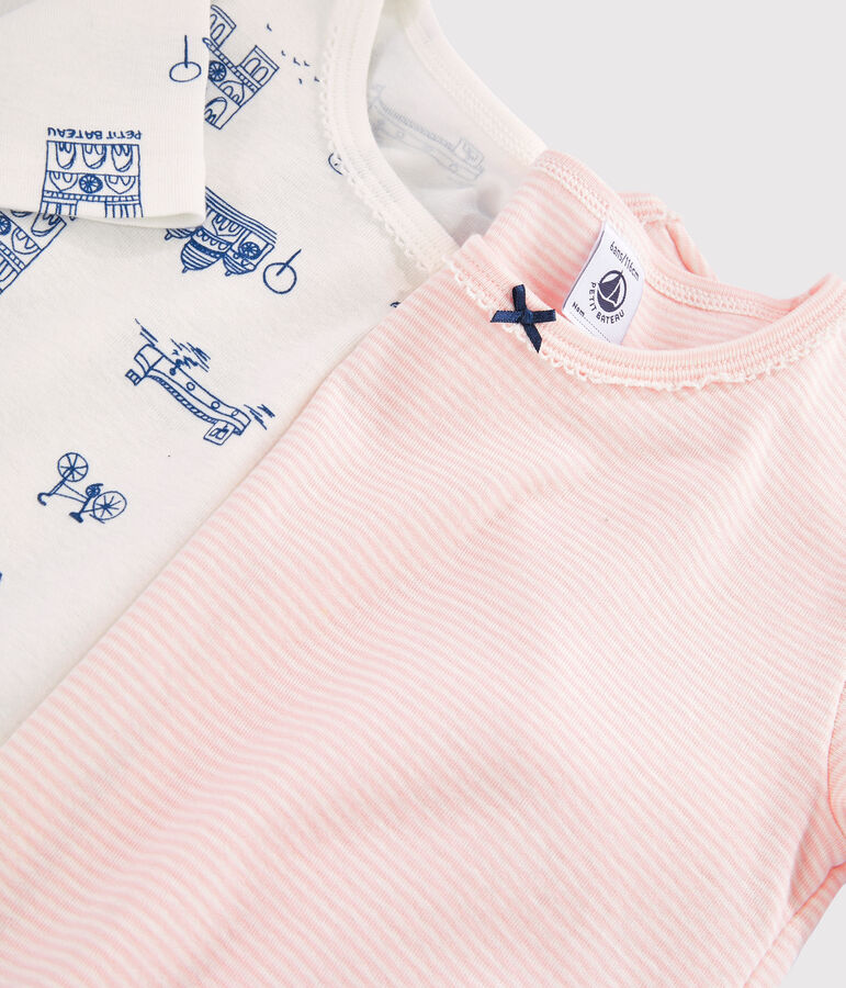 2er-Set kurz&auml;rmlige T-Shirts mit Paris-Print f&uuml;r kleine M&auml;dchen vielfarbig