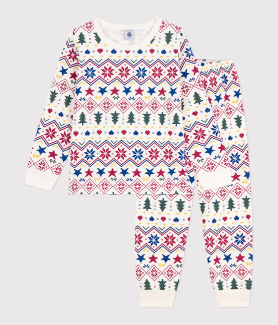 Kinder-Pyjama aus Molton mit Weihnachts-Motiv MILK/ MULTICO