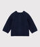 Baby-Cardigan aus Woll-/Baumwollstrick für Mädchen blau SMOKING/weiss MULTICO