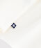 Langärmeliges Baby-T-Shirt aus Baumwolle mit Vintage-Logo weiss MARSHMALLOW
