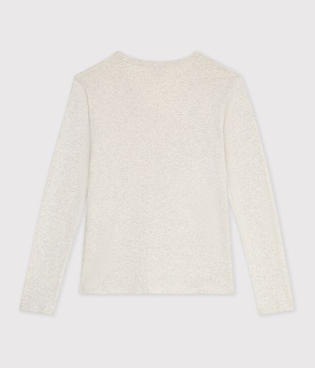 Lang&auml;rmeliges Damen-T-Shirt aus einfarbiger Baumwolle MONTELIMAR CHINE