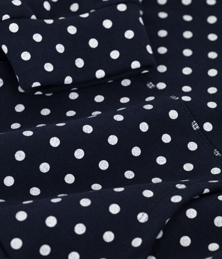 Kinder-Kapuzensweatshirt f&uuml;r M&auml;dchen blau/naturfarben